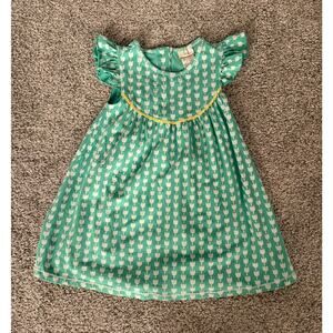 Matilda Jane Tulip Festival Hello Lovely Girls Size 6 Green &‎ White